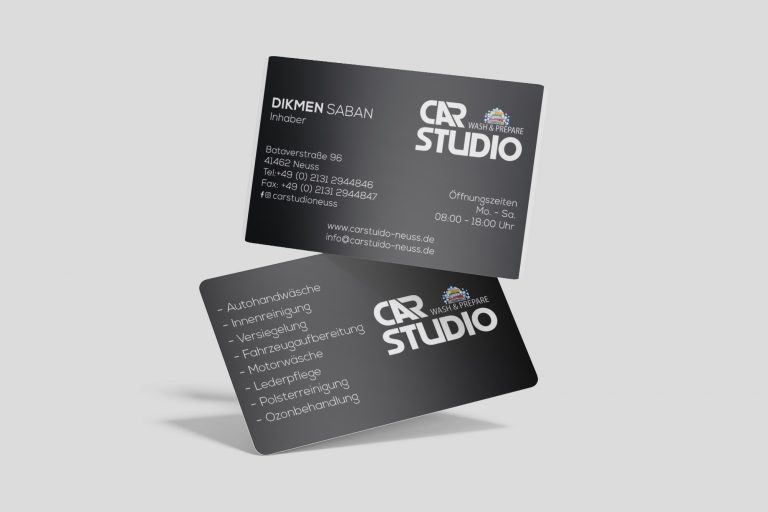 Mockup - Visitenkarte - CarStudio